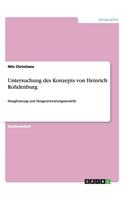 Untersuchung des Konzepts von Heinrich Rohdenburg