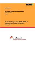 Gewährleistungsregime §§ 434 ff BGB vs. 
