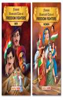 Indian Freedom Fighters (Illustrated) (Set of 2 Books) - Story Book for Kids - Biographies for Children - Gandhi, Nehru, Bhagat Singh, Azad, Hazrat Mahal, Bijkaji Cama, Rani Laxmibai etc., - Age 6+