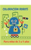 Coloración Robots Para niños de 3 a 9 años