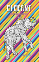 Malbuch Mandala - Grosse A4 - Tiere - Elefant