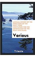 Annual Report of the Directors of the New-York Institution for the Instruction of the Deaf and Dumb