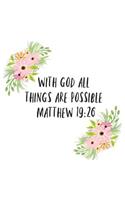 With God All Things Are Possible