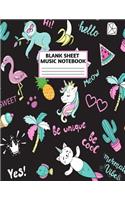 Blank Sheet Music Notebook