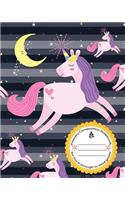 Primary Composition Notebook for Pre-K through to third grade: Unicorn Picture Space for Drawing Handwriting Paper Dotted Kindergarten Composition Notebooks Children's Journal Writing