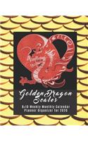 Golden Dragon Scales 8x10 Weekly Monthly Calendar Planner Organizer for 2020