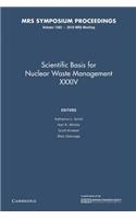 Scientific Basis for Nuclear Waste Management XXXIV: Volume 1265