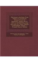 Obermann; Selections from Letters to a Friend by Etienne Pivert de Senancour; Chosen and Tr. with an Introductory Essay and Notes by Jessie Peabody Frothingham Volume 1