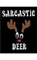 Sarcastic Deer: Deer Elk Antler Hunting Hobby 2020 Monthly Planner Dated Journal 8" x 10" 110 pages