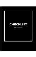 Checklist And To Do List