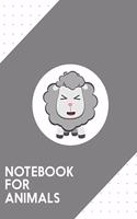 Notebook for Animals: Dotted Journal with Happy Kawaii Sheep Design - Cool Gift for a friend or family who loves fun presents! - 6x9" - 180 White dotted pages - You Can U