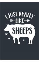 I Just Really Like Sheeps Notebook - Sheep Gift for Sheep Lovers - Sheep Journal - Sheep Diary