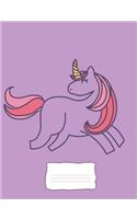Unicorn Composition Notebook: 150 pages, Wide Rule Lined Writing Paper