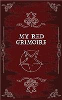 My Red Pocket Grimoire: Blank Spell Book of Shadows - Blank Traditional Spells: 100 Sheets / 200 Pages 5 X 8 (12.7 X 20.32cm) Pentacle Paperback Notebook/Journal