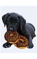 Black Labrador Puppy Notebook: Dog Wisdom Quotes(1 Puppy & Donuts Journal 8.5x11)