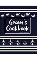 Gram's Cookbook Nautical Navy Edition
