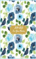 Five Year Planner 2019-2023: Cute Blue Watercolor Flower Monthly Schedule Organizer, Agenda Planner for Five Years, 60 Months Calendar, Appointment Notebook, Monthly Logbook and