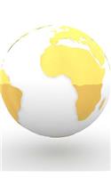 White and Gold Globe, Africa Journal: Take Notes, Write Down Memories in this 150 Page Lined Journal