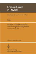 Static Critical Phenomena in Inhomogeneous Systems