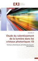 �tude Du Ralentissement de la Lumi�re Dans Les Cristaux Photoniques 1d