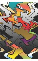 Abstract Journal: College Ruled Blank Lined 6x9 120 Pages Abstract Art Pattern Notebook