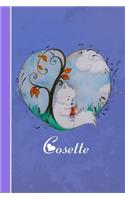 Cosette: Cahier Personnalisé - Fox Avec Coeur - Couverture Souple - 120 Pages - Vide - Notebook - Journal Intime - Scrapbook - Idée Cadeau