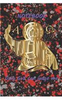 Only God Can Judge Me. Notebook: Notebook with Blank Paper 100 Pages Delicate Illustrations in the Background Religious Themes Illustration. Tasteful and Original a Great Gift Idea