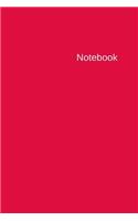 Notebook: Lined Composition Notebook-Collage Ruled Journals (Large 6×9 inches) with 120 pages --Red Simple Hardcover. Cute Gifts for Women.
