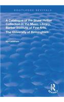 A Catalogue of the Shaw-Hellier Collection