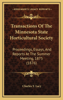 Transactions Of The Minnesota State Horticultural Society