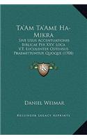 Ta'Am Ta'Ame Ha-Mikra