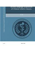 The Syntax, Processing and Second Language Acquisition of Chinese Relative Clauses.
