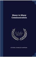 Many-to Many Communication