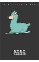 sleeping llama Calendar 2020
