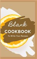 Blank CookBook To Write Your Recipes