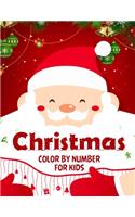 Christmas color by number for kids.