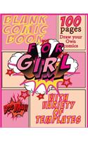 blank comic book for girl with Variety of Templates Draw your Own comics, dogman