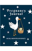 Pregnancy journal our 9 month journey: 41-Week Guided PREGNANCY Childbirth JOURNAL, best Memory Keepsake Notebook 8.5x11 inches