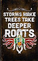 Storms Make Trees Take Deeper Roots: Peru Flag Customized Personalized Gift for Peruvian Coworker Friend Planner Daily Weekly Monthly Undated Calendar Organizer Journal