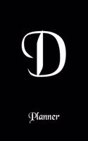 D: Letter Journal Monogram Minimalist Lined Notebook To Do List Undated Daily Planner for Personal and Business Activities with Check Boxes to Help you