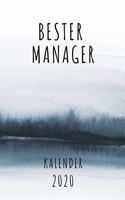 BESTER Manager KALENDER 2020: Cooles Geschenk für einen Manager - Kalender Geschenkidee für das Jahr 2020 im White Black Design - mit zusätzlicher Jahresübersicht und Kontaktlist