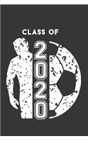 Class of 2020: Soccer Ball & Soccer Player Blank Notebook Graduation 2020 & Senior Gift