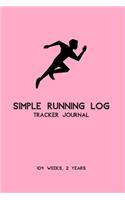 Simple Running Log Tracker Journal