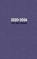 2020-2024 Five Year Planner: 5-Year Monthly Planner, Diary & Appointment Pages with To Do List & Priorities - Designed for Ease of Use with Spread View - Minimalist Purple Textu