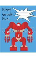 First Grade Fun Robot Composition Notebook