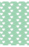 Bullet Journal Notebook Hearts Pattern 3: 112 Page Numbered Dot Grid Bullet Journal with Index Pages and Key Pages in Portable 6 X 9 Size