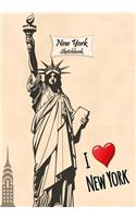 New York Sketchbook: Statue of liberty 1, 7" x 10", 120 Pages: Drawing, Doodling or Sketching Books(4 7 X 10 Blank New York Sketchbooks for Drawing)