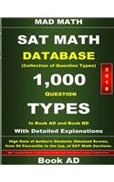 2018 SAT Math Database Book AD: Collection of 1,000 Question Types