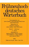 Fr]hneuhochdeutsches Wvrterbuch: Band 5/Lieferung 1: D - Deube