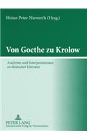 Von Goethe Zu Krolow